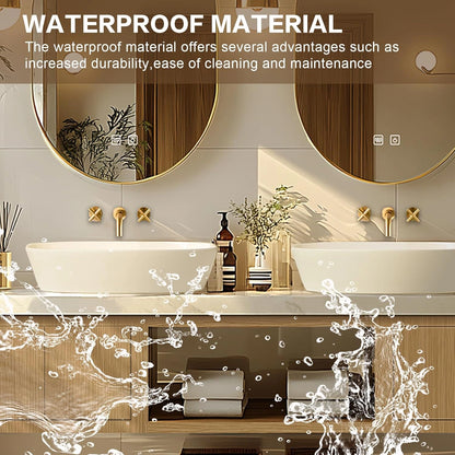 68” - 84” Simple Log Bathroom Vanity Includes Patterned Sink & Irregular Mirror