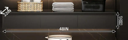 56"- 78" Double Basin Floating Bath Vanity Set with LED Mirror