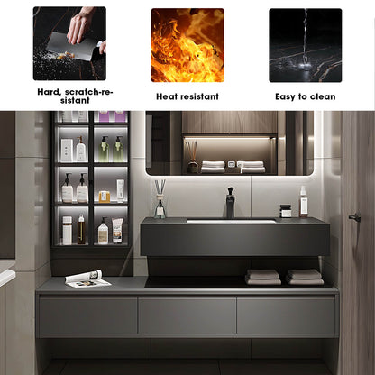 36"- 48" Bathroom Vanity with Multilayer Solid Wood & Marble Countertop and Basin