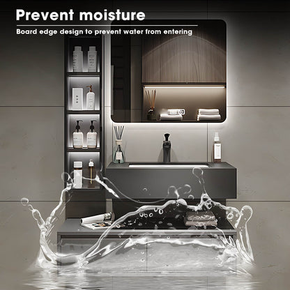 36"- 48" Bathroom Vanity with Multilayer Solid Wood & Marble Countertop and Basin