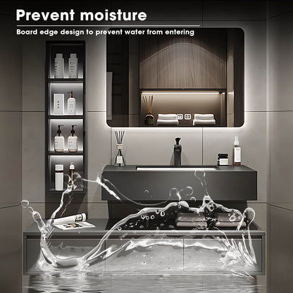 36"- 48" Bathroom Vanity with Multilayer Solid Wood & Marble Countertop and Basin