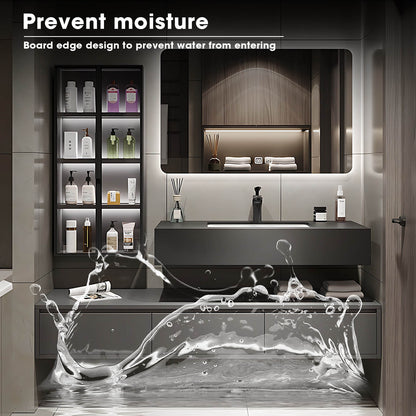 36"- 48" Bathroom Vanity with Multilayer Solid Wood & Marble Countertop and Basin