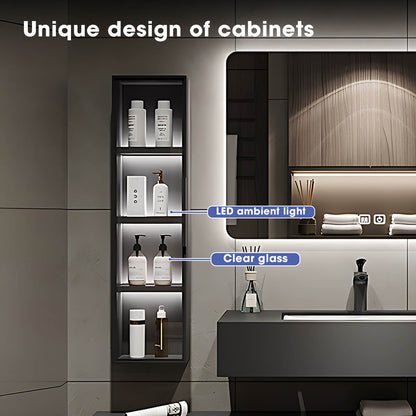 36"- 48" Bathroom Vanity with Multilayer Solid Wood & Marble Countertop and Basin