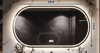 56"- 78" Double Basin Floating Bath Vanity Set with LED Mirror