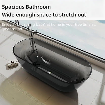 59'' Freestanding Bathtubs with Modern Oval Design,Multiple Colors