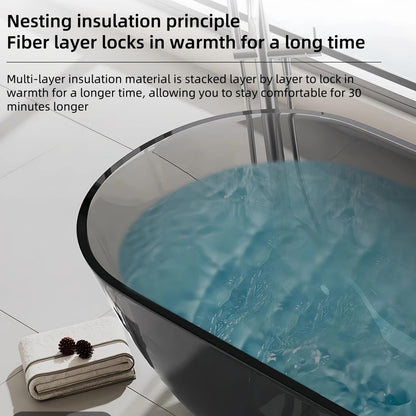 59'' Freestanding Bathtubs with Modern Oval Design,Multiple Colors