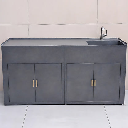 74.8" Outdoor Cabinets with Grey Stainless Steel Painted Technical Panels