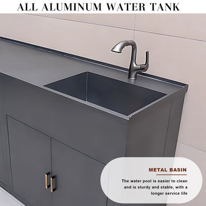 74.8" Outdoor Cabinets with Grey Stainless Steel Painted Technical Panels