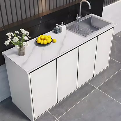 62.99" Outdoor Cabinetry Including Textured Slate Tabletop and Stainless Steel Sink