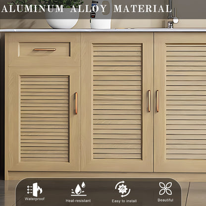 43.31“ - 55.12” Solid Wood Style Aluminum Outdoor Cabinet with Sink Cabinet and Metal Handles