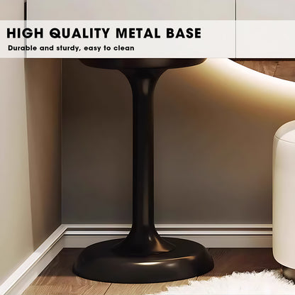 5 Drawers Minimalist Dressing Table with Circle Backlit Mirror and Stool