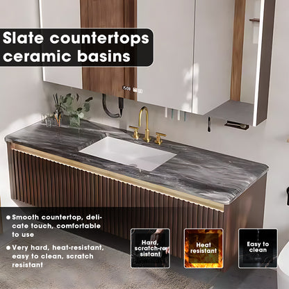 36"- 72" Bathroom Vanity Set with Defogging Mirror Cabinet & Single Sink