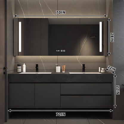 36"- 78" Bathroom Vanity Set with Smart LED Mirror and Basin