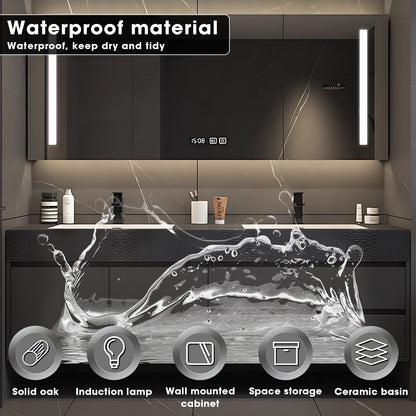 36"- 78" Bathroom Vanity Set with Smart LED Mirror and Basin