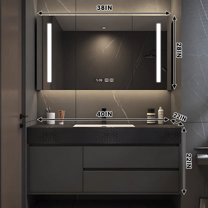 36"- 78" Bathroom Vanity Set with Smart LED Mirror and Basin