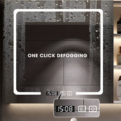 52"- 78" Double Sink Bathroom Cabinets Set with LED Defogging Mirror