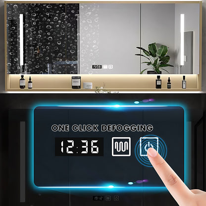 36"- 78" Floating Bath Vanity Set with Smart Mirror and  Ceramic Sink