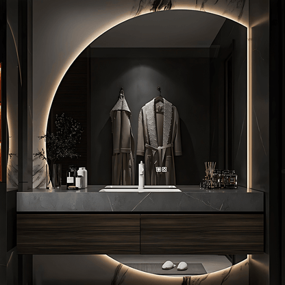 36"- 60" Floating Bathroom Vanity Set with Backlit Mirror and Single Basin