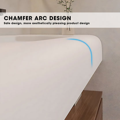 32"- 72" Floating Bathroom Vanity Set with Large Storage Mirror Cabinet & Towel Bar & Single Sink