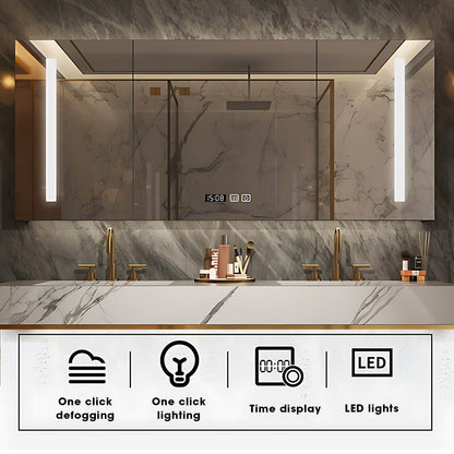 52"- 72" Gold Double Sink Vanity Set for Bathroom