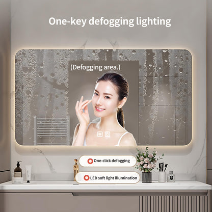 36"- 52" Grey Wall Mounted Bathroom Vanity Set with Defogging Mirror Cabinet and Sink