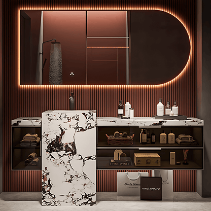 36"- 72" Modern Single Sink Bathroom Vanity Set with Intelligent Mirror