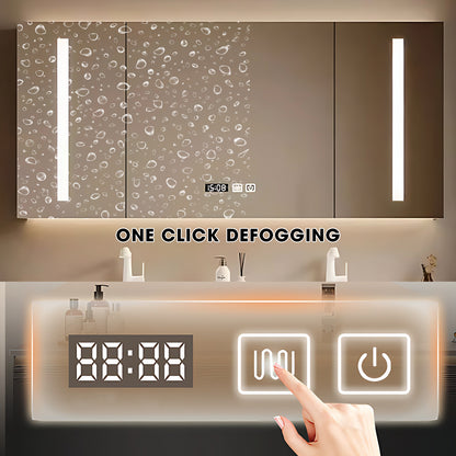 36"- 78" Modern Two-Tone Bathroom Vanity Set with Defogging Mirror and Basin