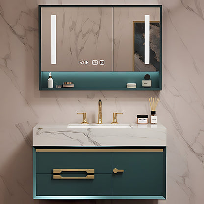 36"- 78" Modern Wall Mounted Vanity Set with Sink and Mirror Cabinet