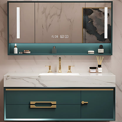 36"- 78" Modern Wall Mounted Vanity Set with Sink and Mirror Cabinet