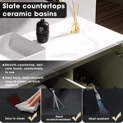 36"- 72" Single Basin Floating Bathroom Vanity Set with Defogging Mirror