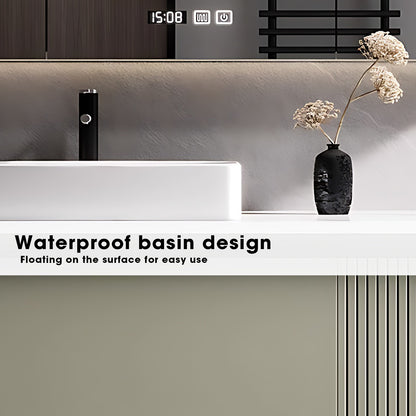 36"- 72" Single Basin Floating Bathroom Vanity Set with Defogging Mirror