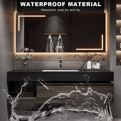 36‘’-72‘’ Single Bathroom Vanity Set with Rectangle Lighting Mirror and Sink