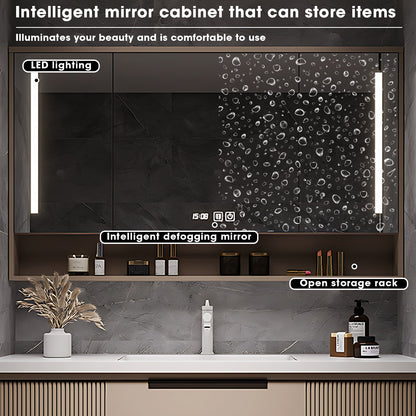 36"- 64" Single Sink Bathroom Vanity Set with Intelligent Mirror Cabinet