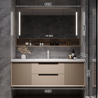 36"- 64" Single Sink Bathroom Vanity Set with Intelligent Mirror Cabinet