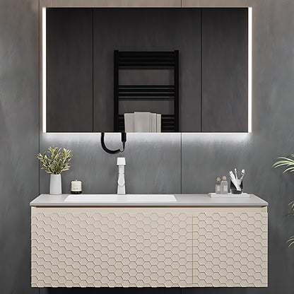 36"- 72" Single Sink Bathroom Vanity Set with Mirror Cabinet & Multifunctional Storage Rack