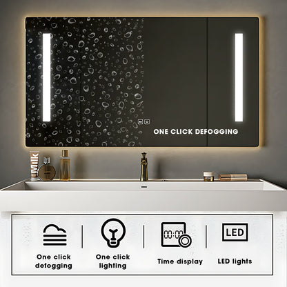 36"- 48" Single Sink Large Capacity Vanity Set for Bathroom with Defogging Mirror
