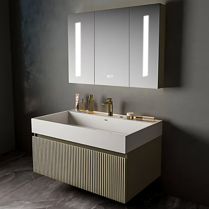 36"- 48" Single Sink Large Capacity Vanity Set for Bathroom with Defogging Mirror