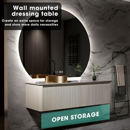 36"- 72" Single Sink Wall Mounted Bath Vanity Set with Smart Defogging Mirror