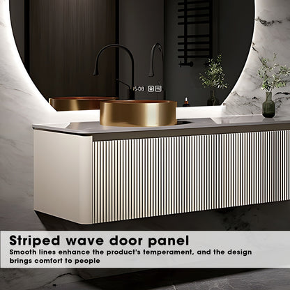 36"- 72" Single Sink Wall Mounted Bath Vanity Set with Smart Defogging Mirror