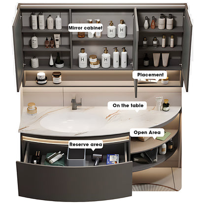36"- 68" Smart Bathroom Vanity with Auto Sensor Light and Sink