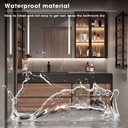 36"- 60" Solid Wood Bath Cabinet Set with LED Mirror and Single Sink
