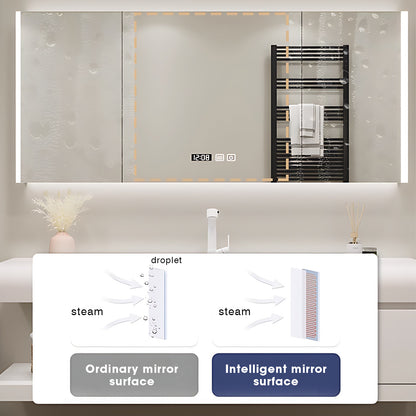 36"- 60" Solid Wood Floating Bath Vanity Set with Mirror and Single Basin