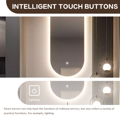 44"- 72" Solid Wood Freestanding Bathroom Vanity Set with Sink and LED Mirror