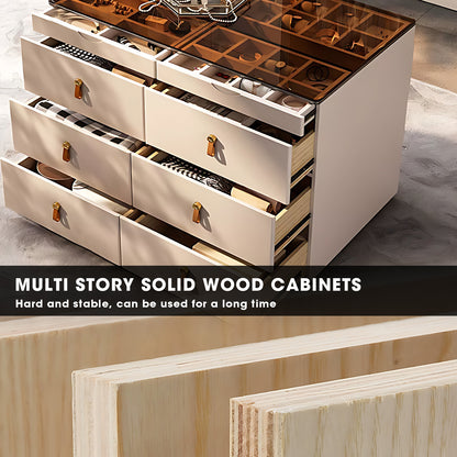 Walk-in Closet Island with 16 Drawers