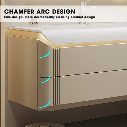 36"- 72" Wall Mounted Bathroom Vanity Set with LED Mirror and Smart Sensor Light