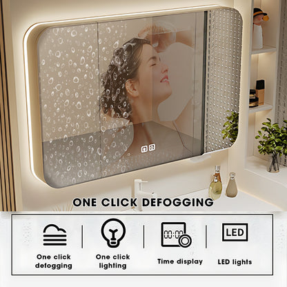36"- 72" Wall Mounted Bathroom Vanity Set with LED Mirror and Smart Sensor Light