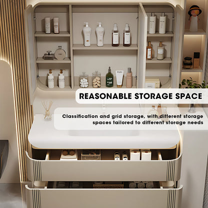 36"- 72" Wall Mounted Bathroom Vanity Set with LED Mirror and Smart Sensor Light