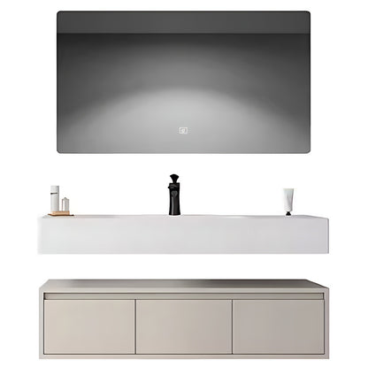 36"- 72" Wall Mounted Bathroom Vanity Set with Open Storage & LED Mirror & Sink