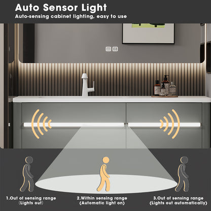 36"- 60" Wall Mounted Single Sink Bathroom Vanity Set with Smart Mirror and Auto Sensor Light