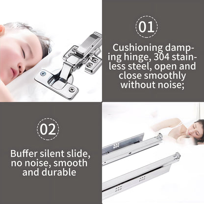 36"- 44" Wall Mounted Single Sink Bathroom Vanity with Sink and Smart Round Mirror